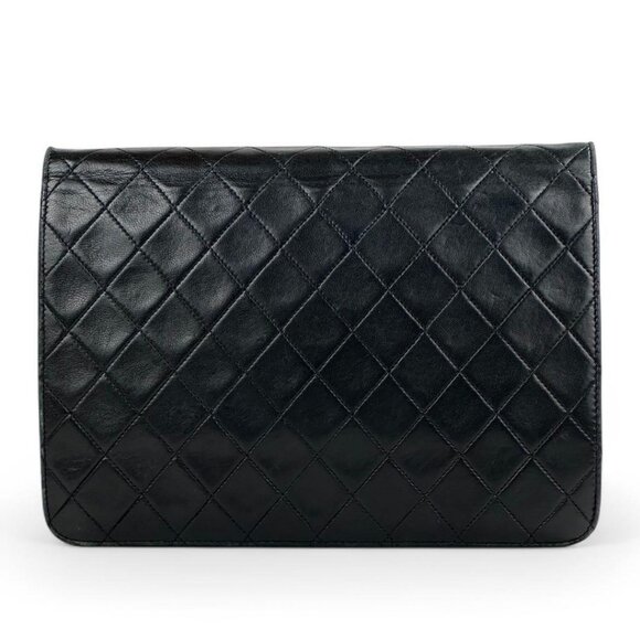 Authentic CHANEL 24K Classic Vintage Single Flap Bag Timeless Chain Purse Black - Picture 5 of 13